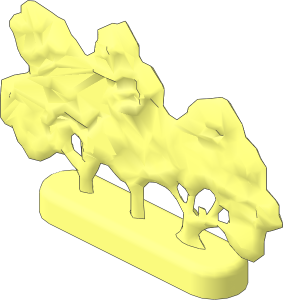 Plant Flat Bush with Hollow Base