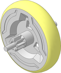 Wheel Rim 26 x  7 with Rip Cord Gear Axle [494] and Tyre [16]
