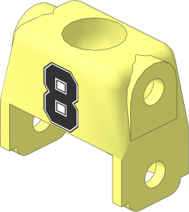 Figure Fabuland Torso with Black "8" Pattern