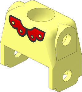 Figure Fabuland Torso with Red Collar Pattern
