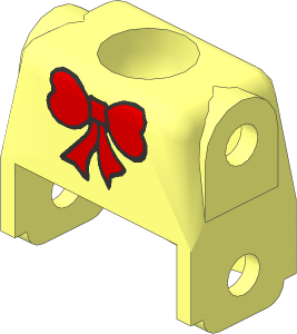 Figure Fabuland Torso with Red Bow Tie Pattern