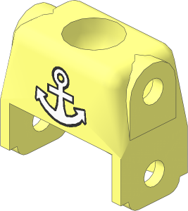 Figure Fabuland Torso with White Anchor Pattern