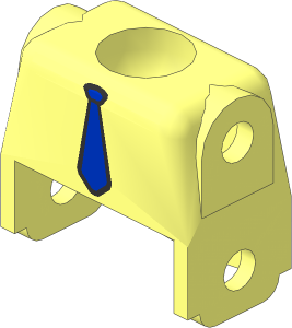 Figure Fabuland Torso with Blue Tie Pattern