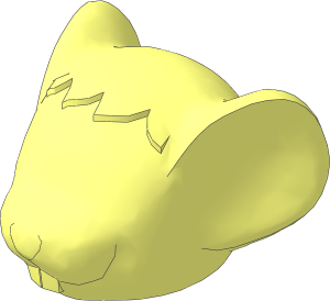 ~Figure Fabuland Mouse Head without Pattern