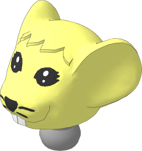 Figure Fabuland Mouse Head  3 with Neck