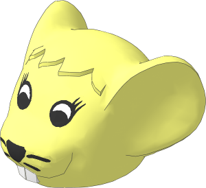 ~Figure Fabuland Mouse Head  4
