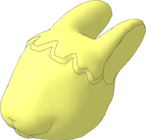 ~Figure Fabuland Bunny Head without Pattern