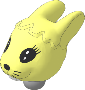 Figure Fabuland Bunny Head  2 with Neck