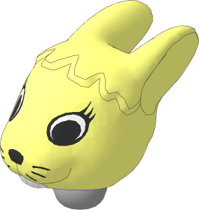 Figure Fabuland Bunny Head  3 with Neck