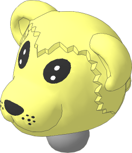 Figure Fabuland Bear Head  1 with Neck
