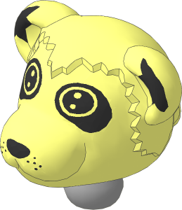Figure Fabuland Panda Head with Neck