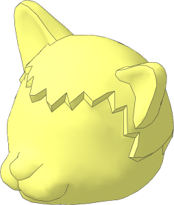 ~Figure Fabuland Cat Head without Pattern
