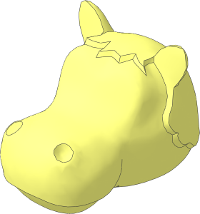 ~Figure Fabuland Hippo Head without Pattern