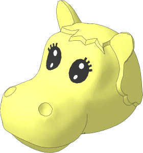 ~Figure Fabuland Hippo Head  1