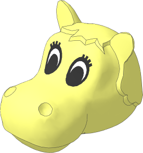 ~Figure Fabuland Hippo Head  2