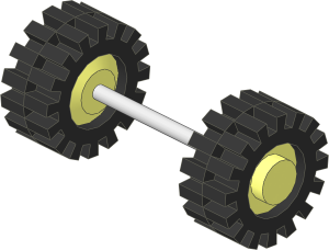 ~Axle Steel  4 x  72 LDU with Two Wheels  4 x  8 with Tyres  6/ 50 x  8 Offset Tread