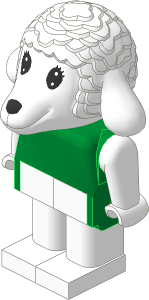 _Figure Fabuland Lamb  1 with Body Green/White/White