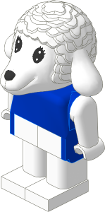 _Figure Fabuland Lamb  1 with Body Blue/White/White