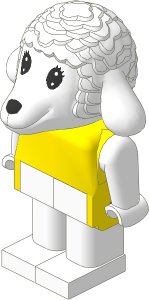 _Figure Fabuland Lamb  1 with Body Yellow/White/White