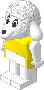 _Figure Fabuland Lamb  2 with Body Yellow/White/White