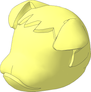 ~Figure Fabuland Bulldog Head without Pattern