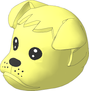 ~Figure Fabuland Bulldog Head  1