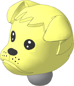 Figure Fabuland Bulldog Head 1 with Neck