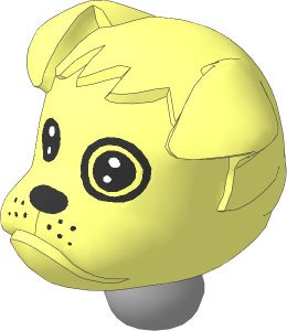 Figure Fabuland Bulldog Head 2 with Neck