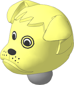 Figure Fabuland Bulldog Head 4 with Neck