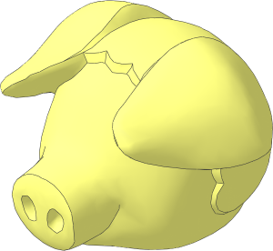 ~Figure Fabuland Pig Head without Pattern