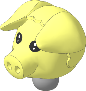 Figure Fabuland Pig Head  1 with Neck