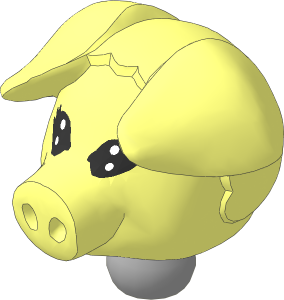 Figure Fabuland Pig Head  2 with Neck