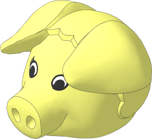 ~Figure Fabuland Pig Head  3