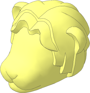 ~Figure Fabuland Lion Head without Pattern