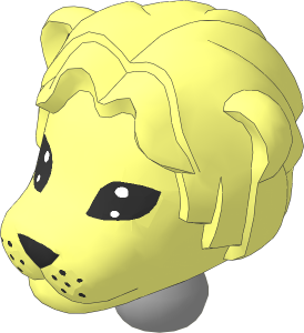 Figure Fabuland Lion Head  1 with Neck