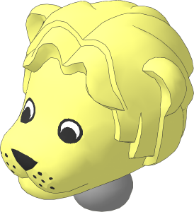 Figure Fabuland Lion Head  2 with Neck