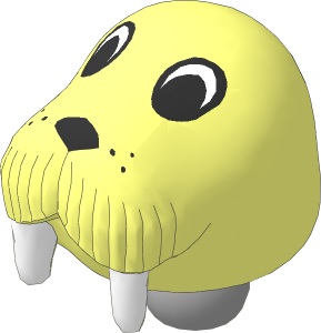 Figure Fabuland Walrus Head  2 with Neck