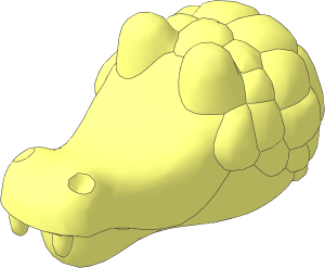 ~Figure Fabuland Crocodile Head without Pattern