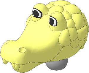 Figure Fabuland Crocodile Head  2 with Neck