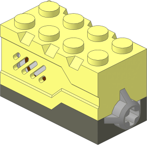 Electric Sound Brick  2 x  4 x  2 with Grey Button