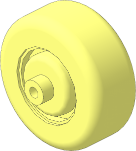 Wheel  8 x 19 with Integral Axle