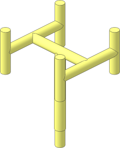 Antenna  4H with Vertical Side Spokes