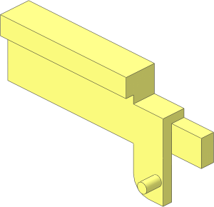~Garage Door Counterweight with Hinge Pin Left