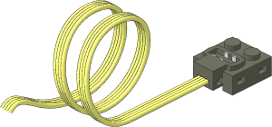 ~Electric Power Functions Coiled Cable With Dark Bluish Grey Functions Connector With PF Bottom
