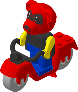 Fabuland Scooter with Raccoon Figure