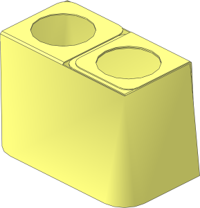 Minifig Skirt  1.4L with Straight Bottom (Formed)