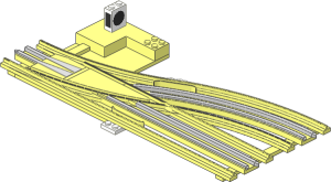 Train Track 12V Tapered Point Left Electric (Branching)