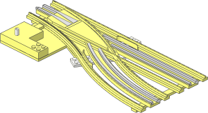 ~Train Track 12V Tapered Point Right Manual (Straight)