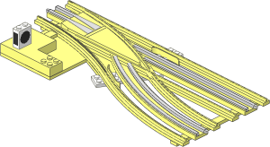 Train Track 12V Tapered Point Right Manual (Branching)