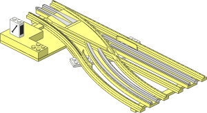 Train Track 12V Tapered Point Right Electric (Straight)